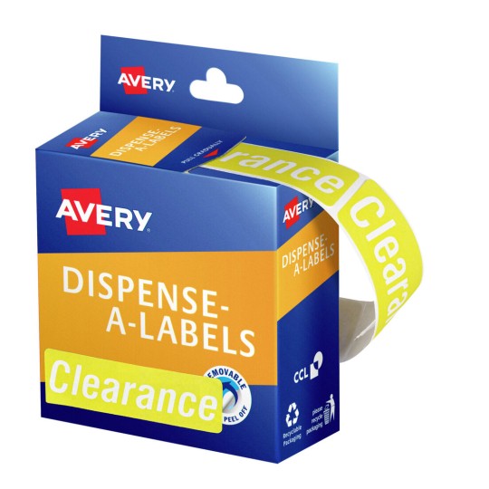 Clearance Dispenser Labels 937319