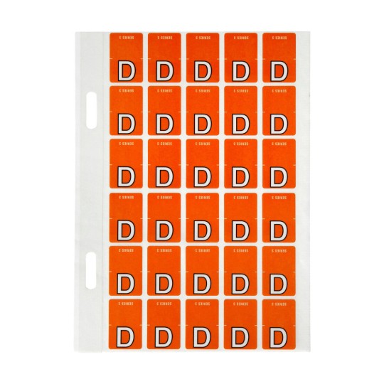 D Top Tab Colour Coding Labels 44404