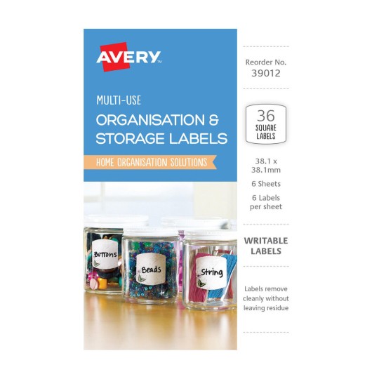 Multi-use Storage Labels 39012
