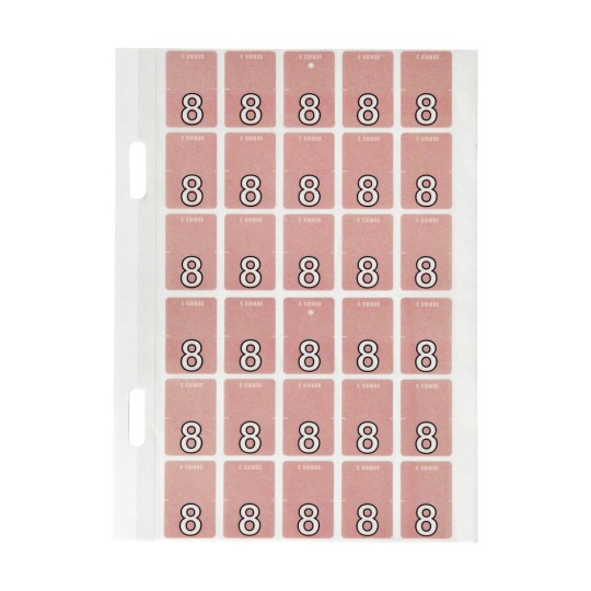 8 Top Tab Colour Coding Labels 44208