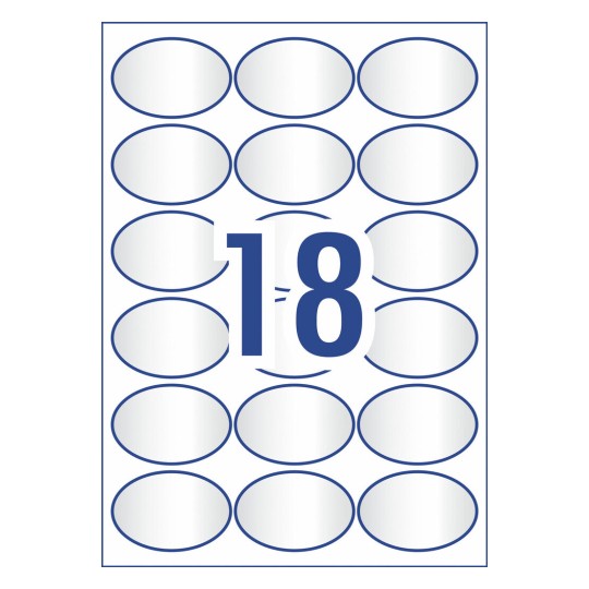 Crystal Clear Oval Multi-purpose Labels 959165 63.5 x 42.3 mm