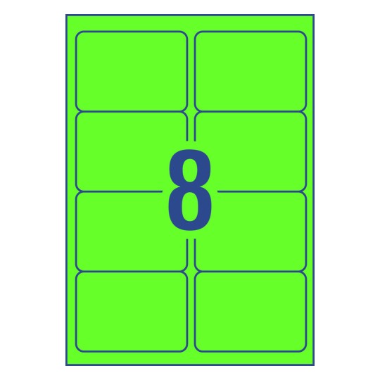 Fluoro Green High Visibility Shipping Labels 36104 99.1 x 67.7 mm