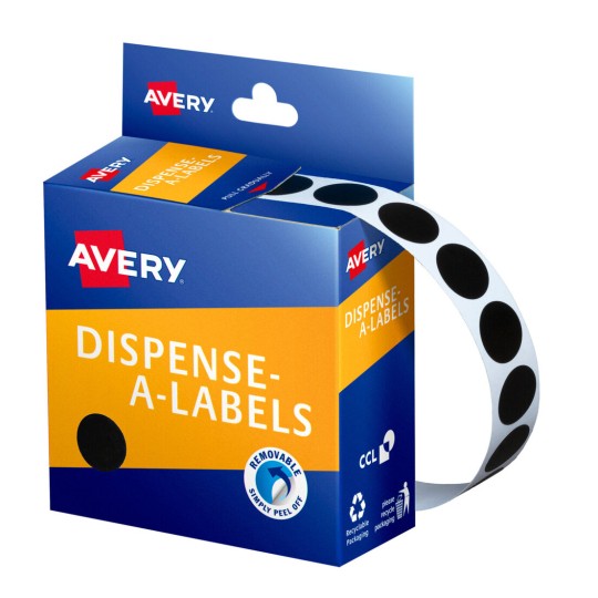 Black Dispenser Dot Stickers 937242