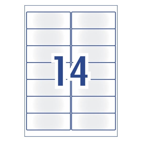 Frosted Clear Address Labels 958065 99.1 x 38.1 mm