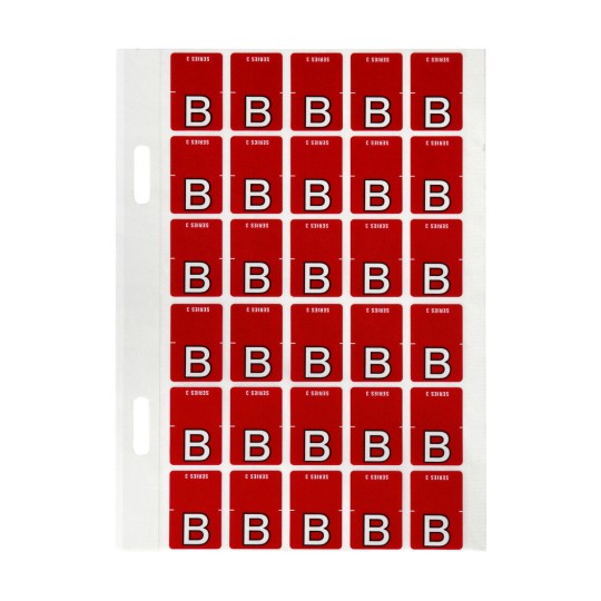 B Top Tab Colour Coding Labels 44402