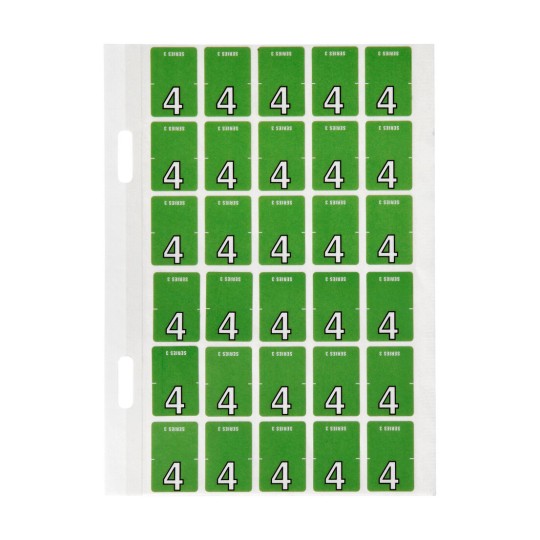 4 Top Tab Colour Coding Labels 44204