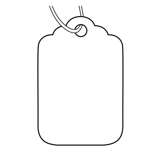 White Merchandise Tags, Size 24H 993624
