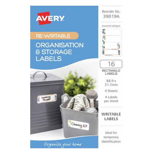 Organisation & Storage Labels 39019A
