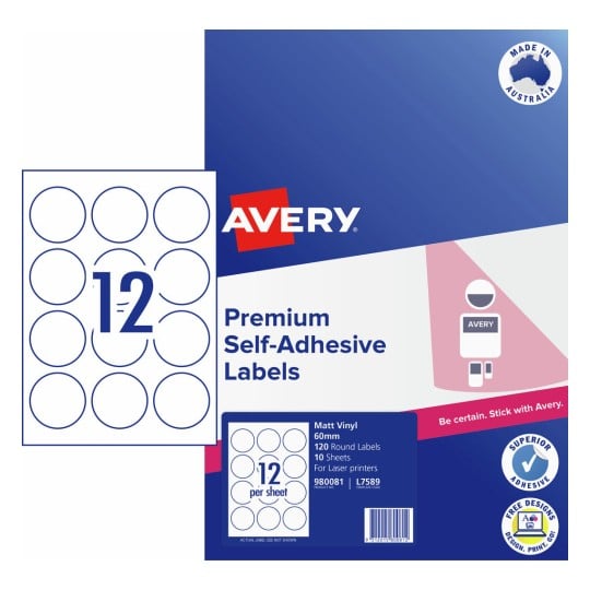 Durable Round Labels 980081 Content: 120 Labels / 10 Sheets