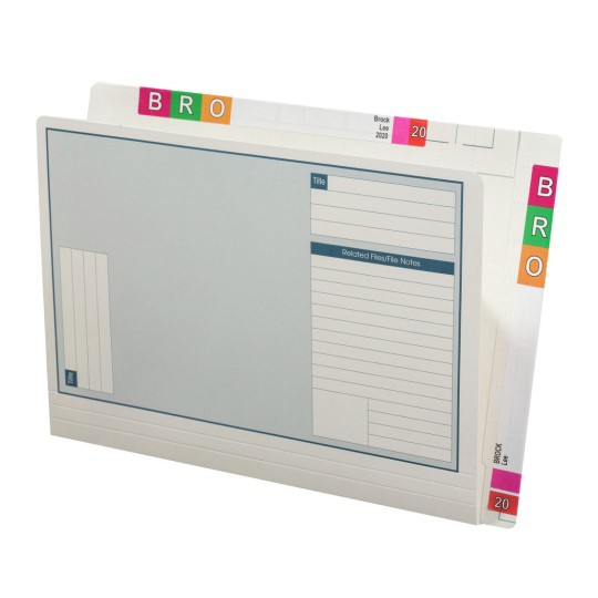 White Lateral Notes Twin Tab File 46714