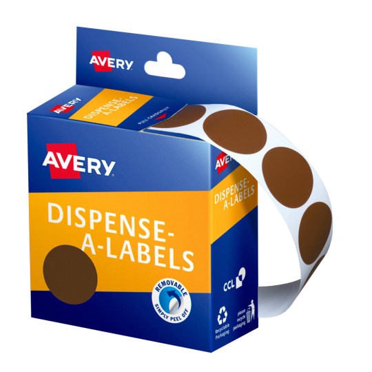 Brown Dispenser Dot Stickers 937245