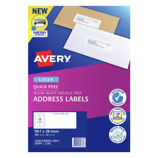 Quick Peel Address Labels with Sure Feed 952003