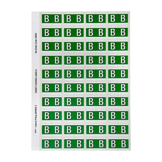 B Side Tab Colour Coding Labels 44502