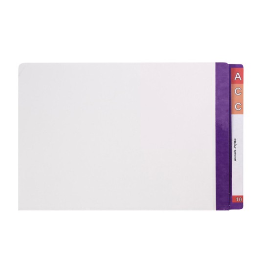 White Shelf Lateral File with Purple Tab 42437