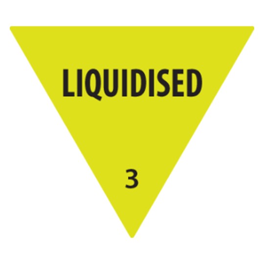 'Liquidised' Food Consistency Label 937385 25 x 25 mm