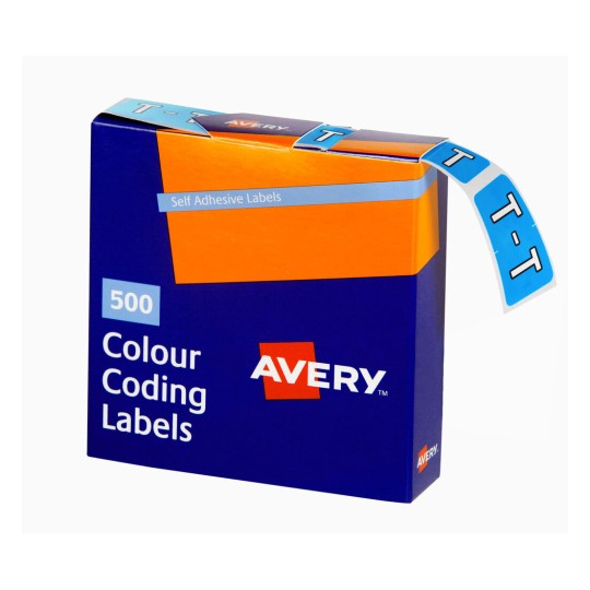 T Side Tab Colour Coding Labels 43220