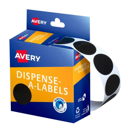 Black Dispenser Dot Stickers 937250