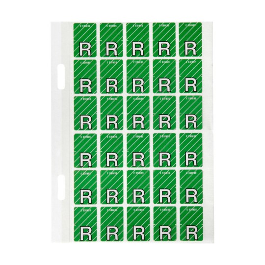 R Top Tab Colour Coding Labels 44418