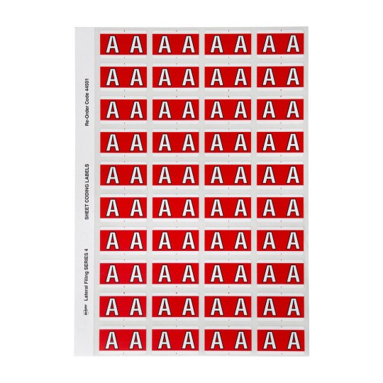 A Side Tab Colour Coding Labels 44501