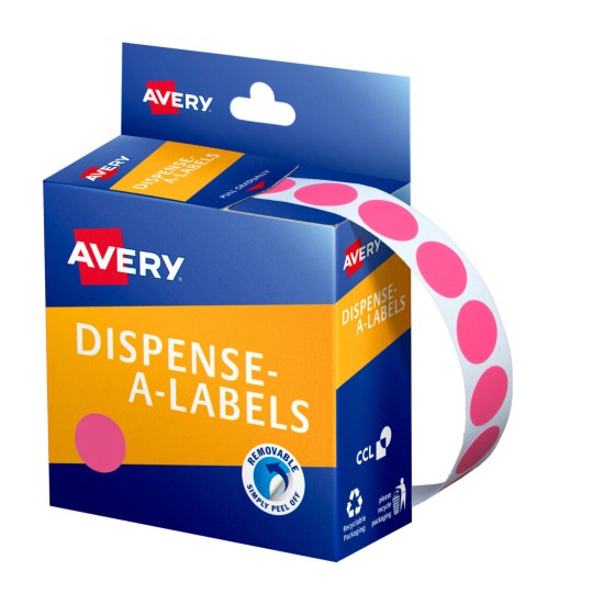 Pink Dispenser Dot Stickers 937241