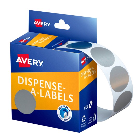 Silver Dispenser Dot Stickers 937272