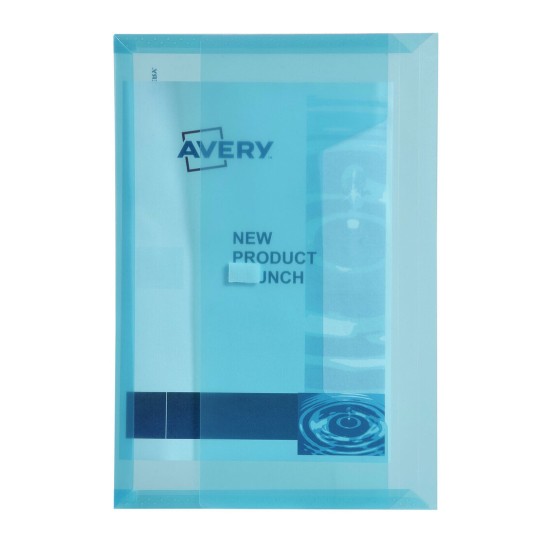 Blue Transparent Plastic Document Wallet 47770