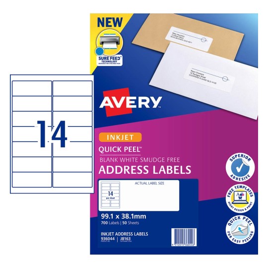 Frosted Clear Address Labels | 936005 | Avery Australia