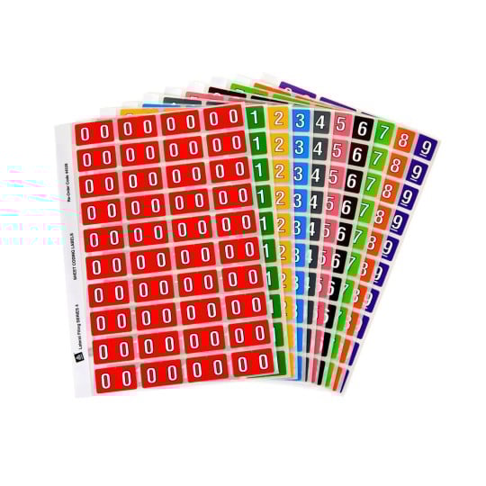 Numeric Side Tab Colour Coding Labels Kit 44539