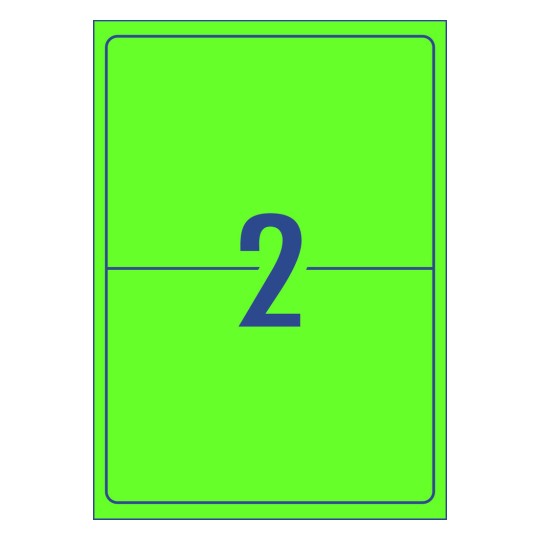 Fluoro Green High Visibility Shipping Labels 959408 199.6 x 143.5 mm