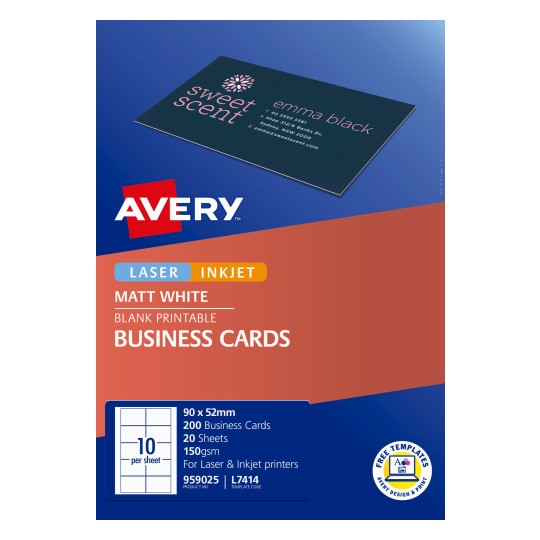 Matt Finish Business Cards 959025 Avery Australia