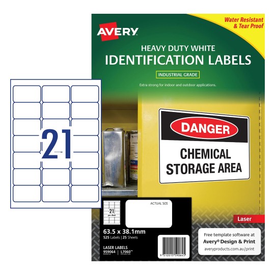 Silver Heavy Duty Labels | 959201 | Avery Australia