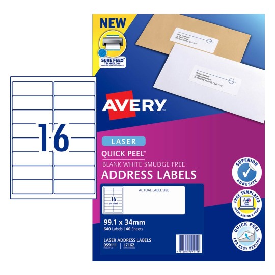 Quick Peel Address Labels with Sure Feed | 959110 | Avery Australia