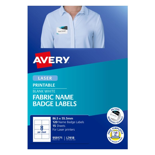 Fabric Name Badge Labels | 959171 | Avery Australia