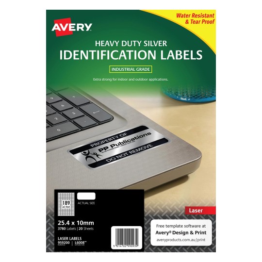 Silver Heavy Duty Labels | 959200 | Avery Australia
