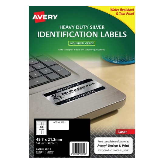 Silver Heavy Duty Labels | 959201 | Avery Australia