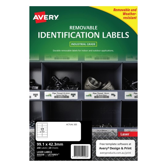 Heavy Duty Removable Labels | 959208 | Avery Australia