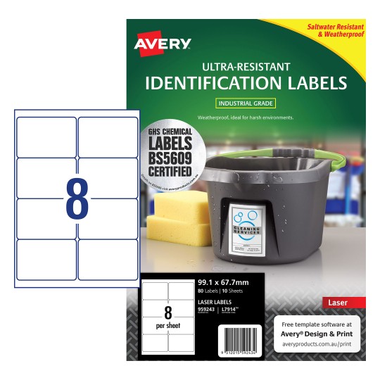 Ultra-Resistant Chemical Grade Labels | 959243 | Avery Australia