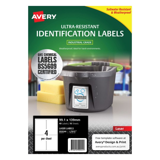 Ultra-Resistant Chemical Grade Labels | 959244 | Avery Australia