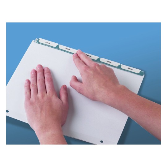A4 10 intercalaires Extra Large Index Tab du Packaging Coque Punch Pocket File 