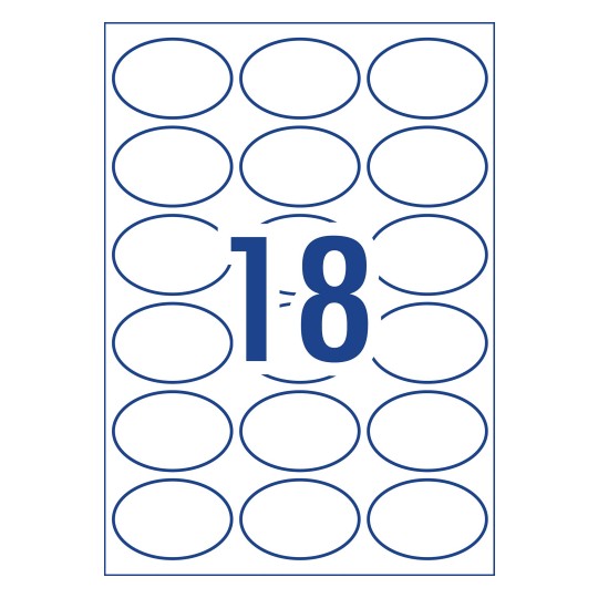 Glossy Oval Labels 980000 Avery Australia Each label prints out to 63.5 x 42.3 mm, a size that fits easily on most envelopes and stationary. glossy oval labels 980000 avery