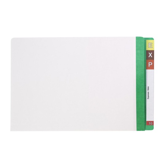 White Shelf Lateral File with Light Green Tab 42534