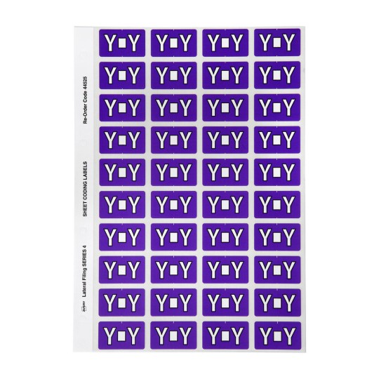 Y Side Tab Colour Coding Labels 44525