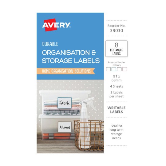 Durable Storage Labels 39030