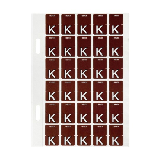 K Top Tab Colour Coding Labels 44411