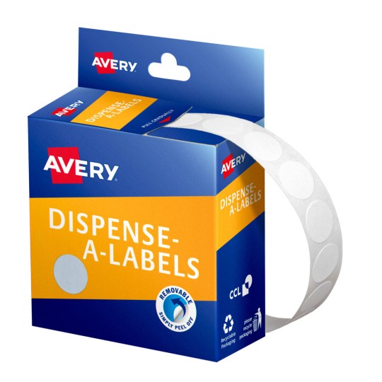 White Dispenser Dot Stickers 937200