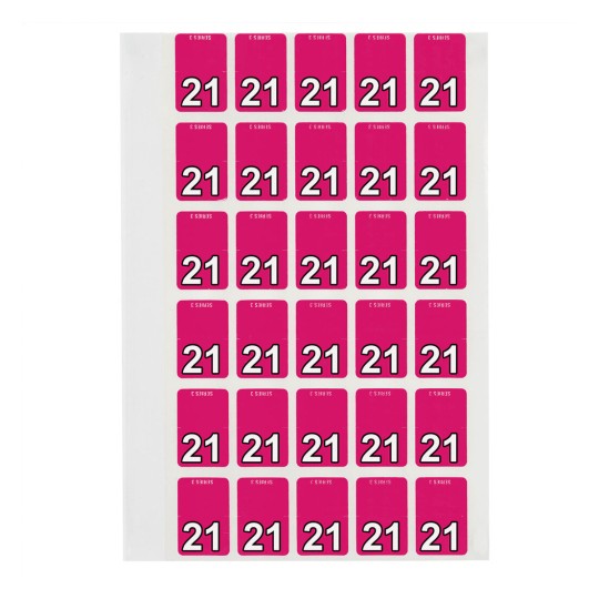 21 Top Tab Colour Coding Labels 44241