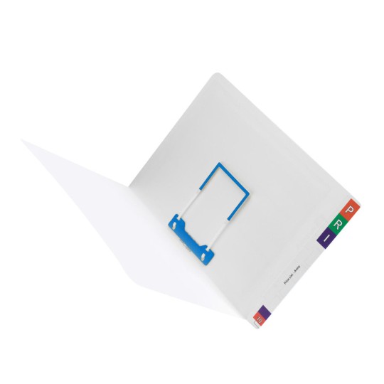 White Lateral Notes File with Fastener 46711