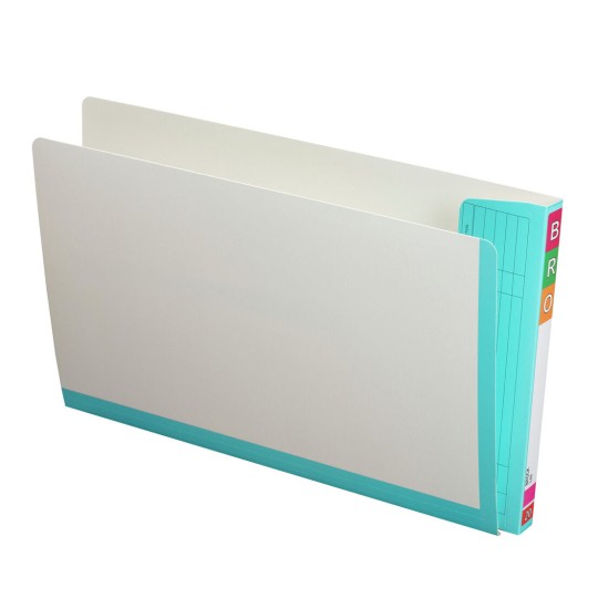 White Fullvue Self Lateral File with Blue Tab & Spine 165715LBL