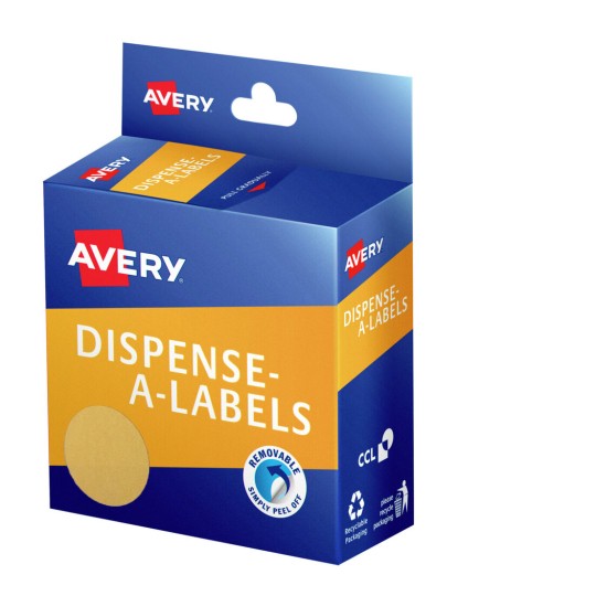Kraft Brown Dispenser Dot Stickers 937280
