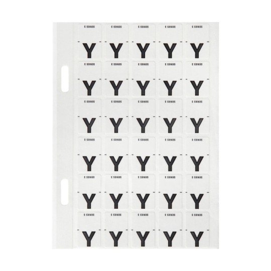 Y Top Tab Colour Coding Labels 44425